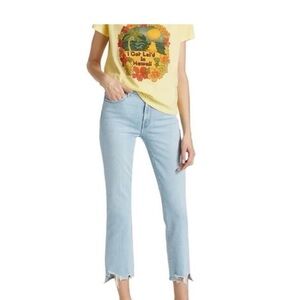 NWT Mother Denim The Insider Crop Step Chew Mentally Elsewhere Jeans Size 25
